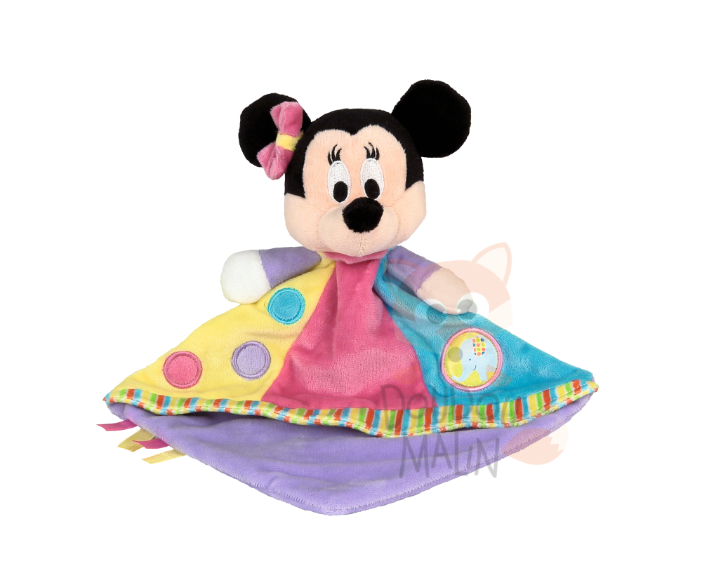  baby comforter minnie mouse purple pink yellow blue elephant 